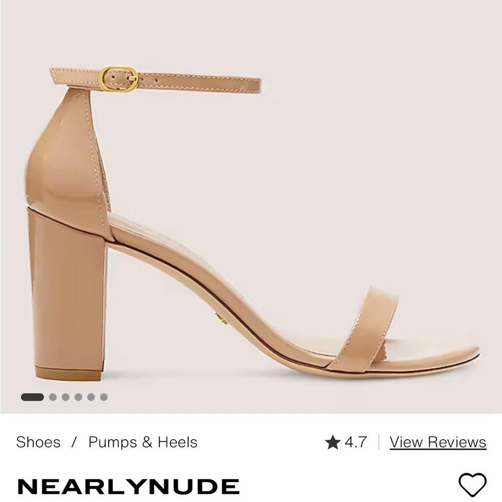 Stuart Weitzman Nearly Nude Ankle Strap Sandal, Size 10